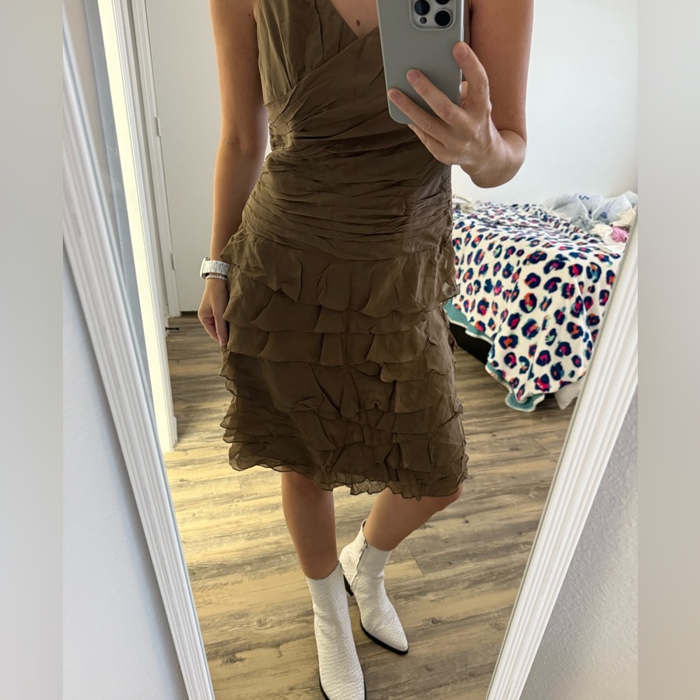 Vintage 1980s Kay Unger Silk Dress, size 10